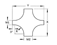 H-Style Horizontal Expanding Cross Fittings - 2